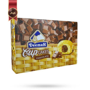 16 عدد کاپ‌ کیک دیمه Deemah مدل مغز کرم شکلاتی Chocolate Cream وزن 27 گرم