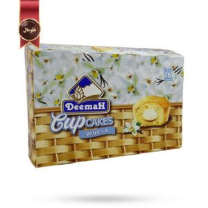 16 عدد کاپ‌ کیک دیمه Deemah مدل مغز وانیلی Vanilla وزن 27 گرم