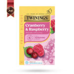دمنوش توینینگز Twinings مدل کرن‌ بری و تمشک Cranberry & Raspberry پک 20 تایی