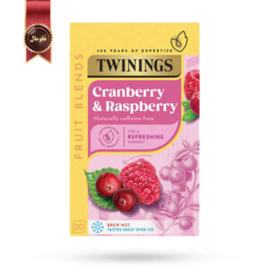دمنوش توینینگز Twinings مدل کرن‌ بری و تمشک Cranberry & Raspberry پک 20 تایی