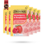 6 بسته دمنوش توینینگز Twinings مدل توت‌ فرنگی و تمشک Strawberry & Raspberry پک 20 تایی