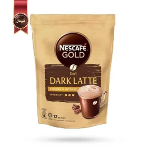 نسکافه گلد NESCAFE GOLD مدل دارک لته Dark latte پک 12 ساشه ای (اورجینال)