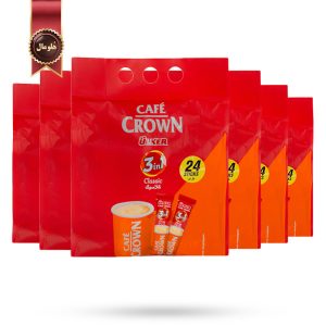 6 بسته قهوه فوری 3 در 1 کافه کراون اولکر Cafe Crown Ulker مدل کلاسیک Classic پک 24 عددی