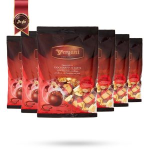 6 بسته شکلات پذیرایی ورگانی Vergani مدل چوکائو با مغز کرم فندقی Chocao Hazelnut cream وزن 1 کیلویی
