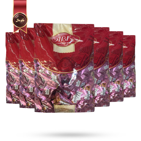 6 بسته شکلات پذیرایی ای بی کی ABK مدل واپم رز WAPM Rose وزن 1 کیلویی