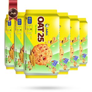6 بسته بیسکوییت اوت جولیز Julie’s Oat 25 مدل تن گرینز Ten Grains پک 8 عددی (اورجینال)