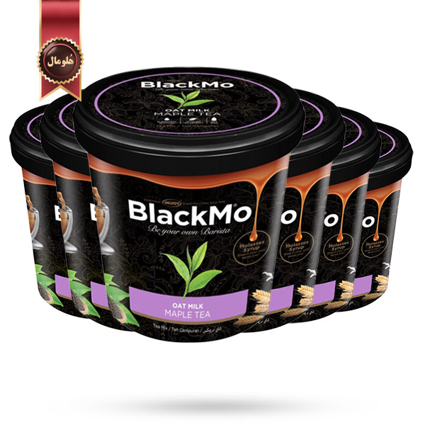 6 بسته پودر نوشیدنی اوت میلک بلک مو BlackMo Oat Milk مدل میپل تی Maple Tea پک 10 ساشه ای (اورجینال)