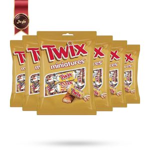 6 بسته شکلات مینیاتوری تویکس Twix وزن 150 گرم (اورجینال)
