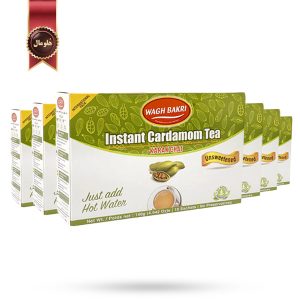 6 بسته چای کرک بدون شکر واگ بکری Wagh Bakri مدل هل Cardamom وزن 140 گرم