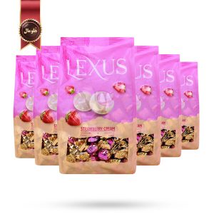 6 بسته شکلات توپی اِی‌اِن‌اِل لکسوس ANL Lexus مدل مغز کرم توت‌فرنگی Strawberry Cream وزن 300 گرم