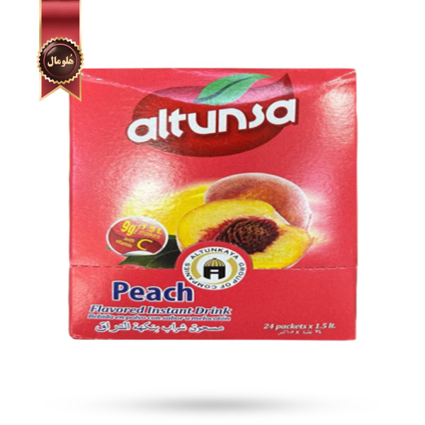 24 بسته پودر شربت آلتونسا Altunsa مدل هلو Peach بسته 24 ساشه ای (اورجینال)