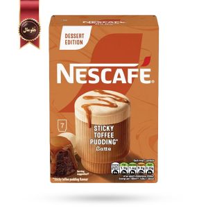 کافی میکس نسکافه Nescafe مدل لاته پودینگ تافی چسبنده sticky toffee pudding latte پک 7 ساشه ای (اورجینال)
