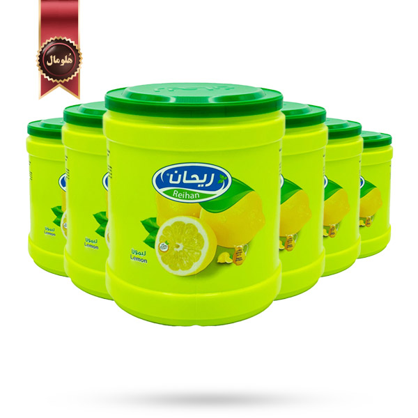 6 عدد پودر شربت ریحان Reihan مدل لیمو Lemon وزن 900 گرم