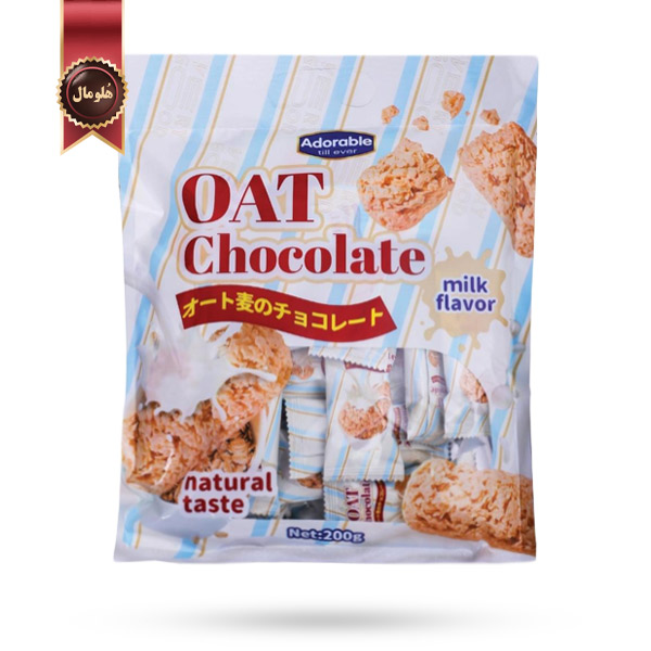 شکلات غلات اوت چاکلت شیری Oat Chocolate Milk مدل ادوربل Adorable وزن 200 گرم (اورجینال)