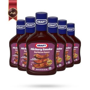 6 عدد سس کرافت Kraft مدل باربیکیو دودی هیکوری Hickory Smoke barbecue وزن 496 گرم