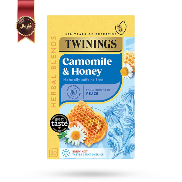 دمنوش توینینگز Twinings مدل بابونه و عسل Camomile and Honey پک 20 تایی