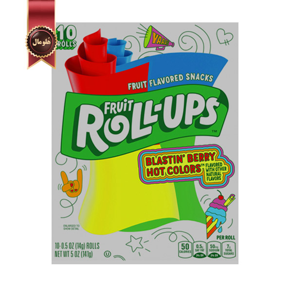 رول‌ آپس میوه‌ای بتی کراکر Betty Crocker Roll-Ups طعم توتی Berry پک 10 عددی وزن 141 گرم