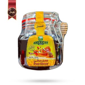 عسل امریکن فارم American Farm مدل عسل طبیعی Pure Honey وزن یک کیلویی (اورجینال)