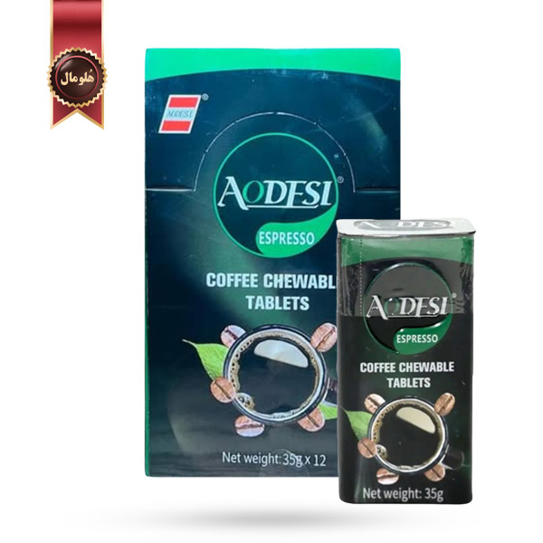قرص خوشبو کننده دهان آودسی Aodesi مدل با طعم اسپرسو Espresso پک 12 تایی