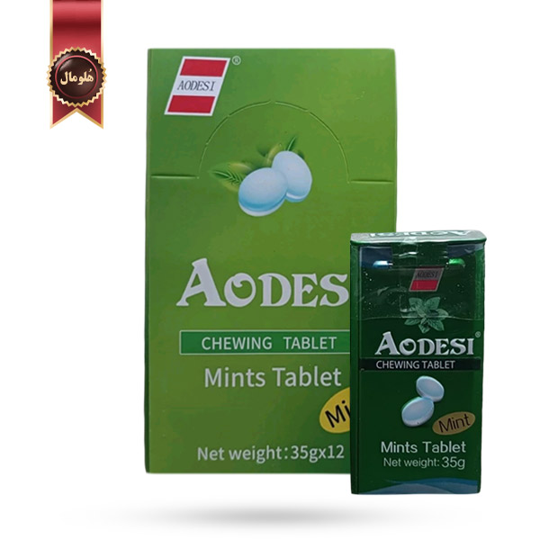 قرص خوشبو کننده دهان آودسی Aodesi مدل با طعم نعنا Mint پک 12 تایی