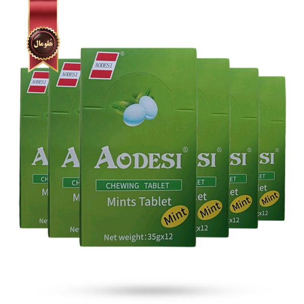 6 بسته قرص خوشبو کننده دهان آودسی Aodesi مدل با طعم نعنا Mint پک 12 تایی