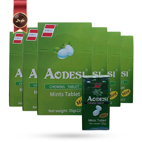 6 بسته قرص خوشبو کننده دهان آودسی Aodesi مدل با طعم نعنا Mint پک 12 تایی