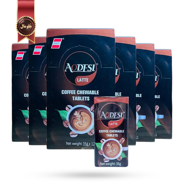 6 بسته قرص خوشبو کننده دهان آودسی Aodesi مدل با طعم لاته Latte پک 12 تایی