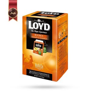 دمنوش کیسه ای لوید جادویی LOYD مدل رویبوس با طعم عسل و وانیل Rooibos Honey & Vanilla پک 20 تایی