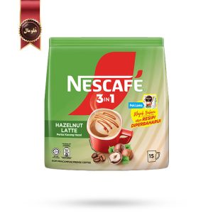 قهوه فوری 3 در 1 نسکافه Nescafe مدل لاته فندق Latte Hazelnut پک 15 ساشه ای (اورجینال)
