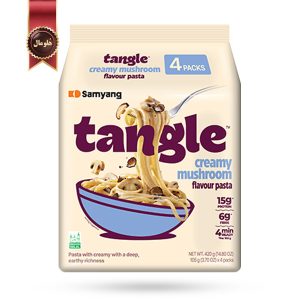 نودل تانگل سامیانگ samyang Tangle مدل قارچ خامه ای Creamy Mushroom وزن 105 گرم پک 4 تایی