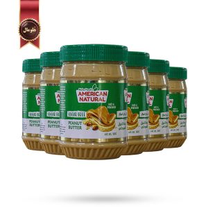 6 عدد کره بادام‌ زمینی آمریکن نچرال American Natural مدل بدون شکر Sugar Free وزن 510 گرم