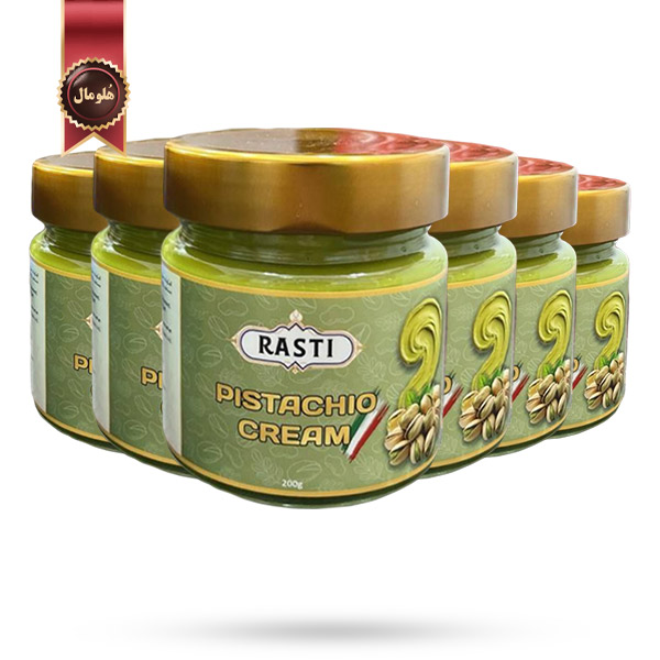 6 عدد کرم پسته راستی Rasti Pistachio Cream وزن 200 گرم