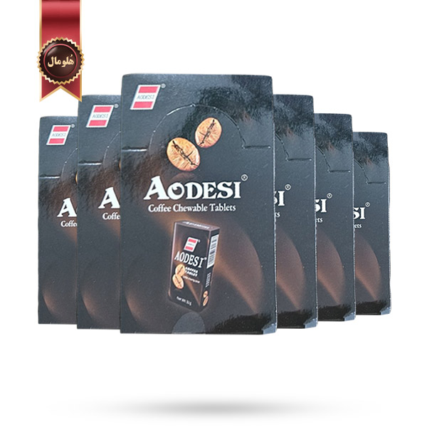 6 بسته قرص خوشبو کننده دهان آودسی Aodesi مدل با طعم قهوه coffee پک 12 تایی
