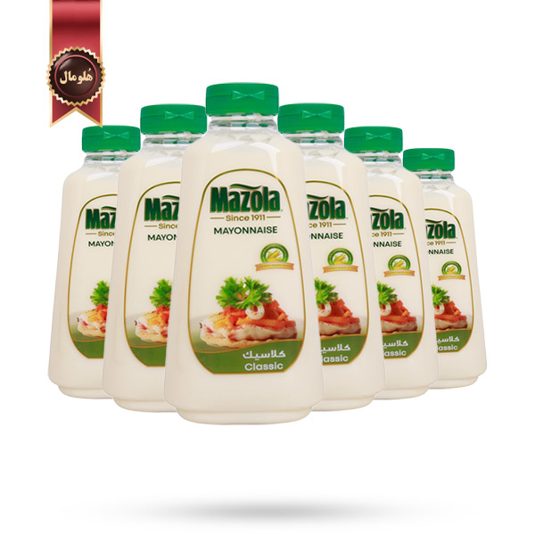 6 عدد سس مایونز مازولا Mazola مدل کلاسیک Classic حجم 340 میلی‌ لیتر
