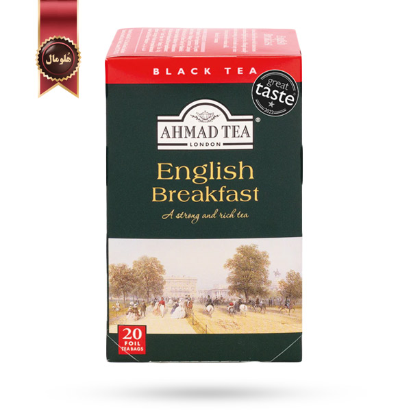 چای سیاه احمد Ahmad Tea مدل صبحانه انگلیسی English Breakfast پک 20 تایی