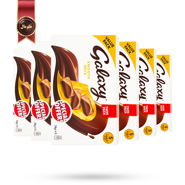 6 بسته شکلات گلکسی Galaxy مدل شیری Smooth Milk وزن 180 گرم پک 2 تایی (اورجینال)
