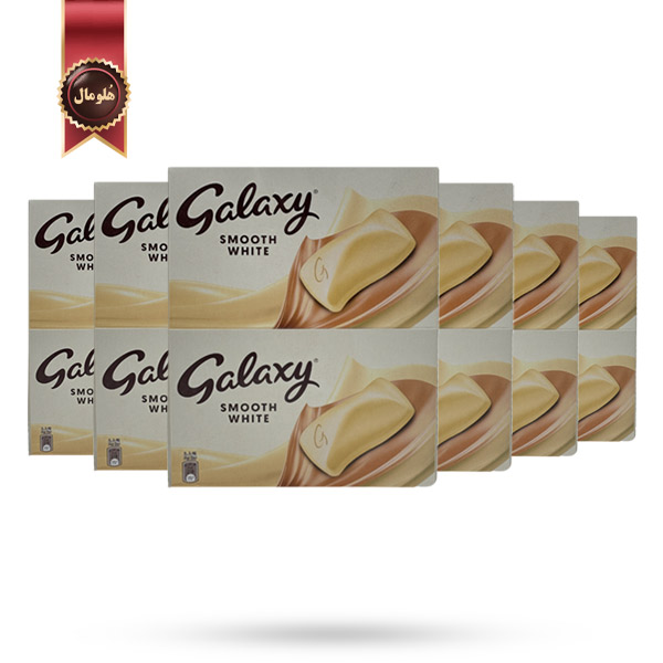 6 بسته شکلات گلکسی Galaxy مدل شکلات سفید نرم Smooth White پک 24 تایی (اورجینال)