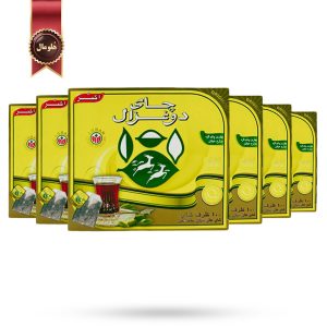 6 بسته چای دو غزال Do Ghazal مدل سیلان با طعم هل Cardamom ceylon پک 100 تایی (اورجینال)