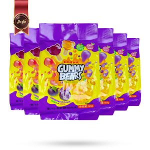 6 بسته پاستیل چوب دار خرسی بیلور Baylor Bears طعم انبه و انگور mango grape وزن 168 گرم (اورجینال)