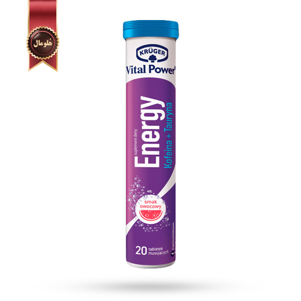 قرص جوشان کروگر Kruger مدل انرژی‌ با کافئین و تائورین Energy وزن 80 گرم (اورجینال)