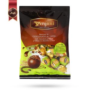 شکلات پذیرایی ورگانی Vergani مدل چوکائو با کرم فندق و غلات Chocao وزن 1 کیلویی