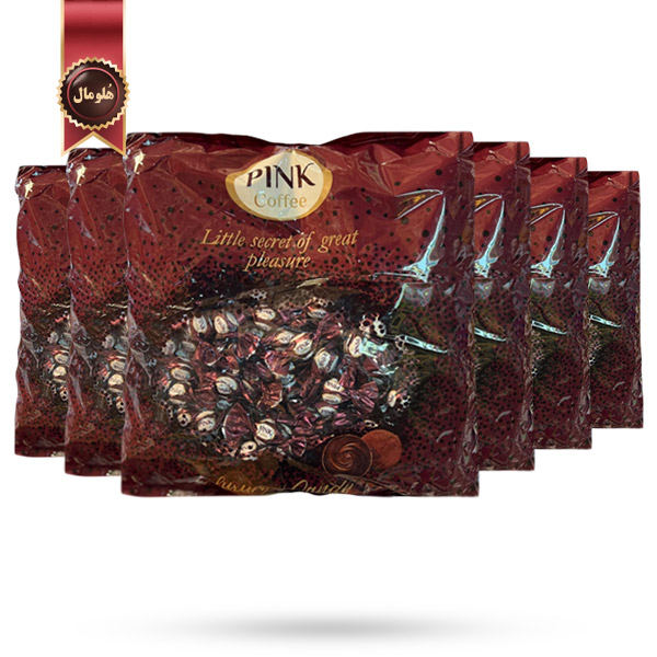 6 بسته شکلات ترافل پذیرایی پینک PINK مدل کافی Coffee وزن 1 کیلویی