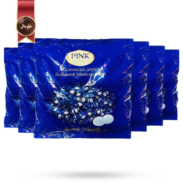 6 بسته شکلات ترافل پذیرایی پینک PINK مدل نارگیلی Coconut وزن 1 کیلویی