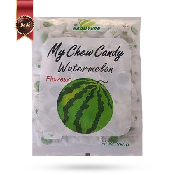 تافی جویدنی هاولی‌یوان Haoliyuan مدل هندوانه مای چویی کندی My Chew Candy Watermelon وزن 280 گرم
