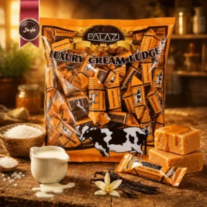 تافی شیری پالازی Palazi مدل فاج کرمی لاکچری Luxury Cream Fudge وزن 900 گرم (اورجینال)