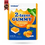 پاستیل دو لایه ویک‌بر Vicbear مدل پرتقال و ماست Orange & yogurt وزن 86 گرم (اورجینال)