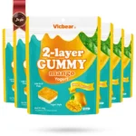 6 بسته پاستیل دو لایه ویک‌بر Vicbear مدل انبه و ماست Mango yogurt وزن 86 گرم (اورجینال)