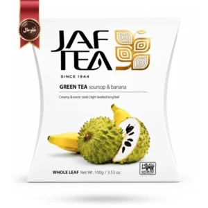 چای سبز میوه ای جف تی JAF TEA مدل ساورساپ و موز Soursop & Banana وزن 100 گرم (اورجینال)