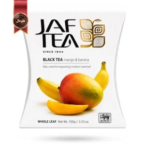 چای سیاه میوه ای جف تی JAF TEA مدل انبه و موز Mango & Banana وزن 100 گرم (اورجینال)
