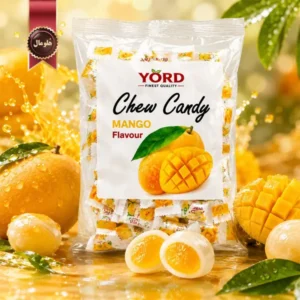 6 بسته تافی جویدنی یورد YORD مدل انبه چوی کندی Chew Candy Mango وزن 200 گرم (اورجینال)